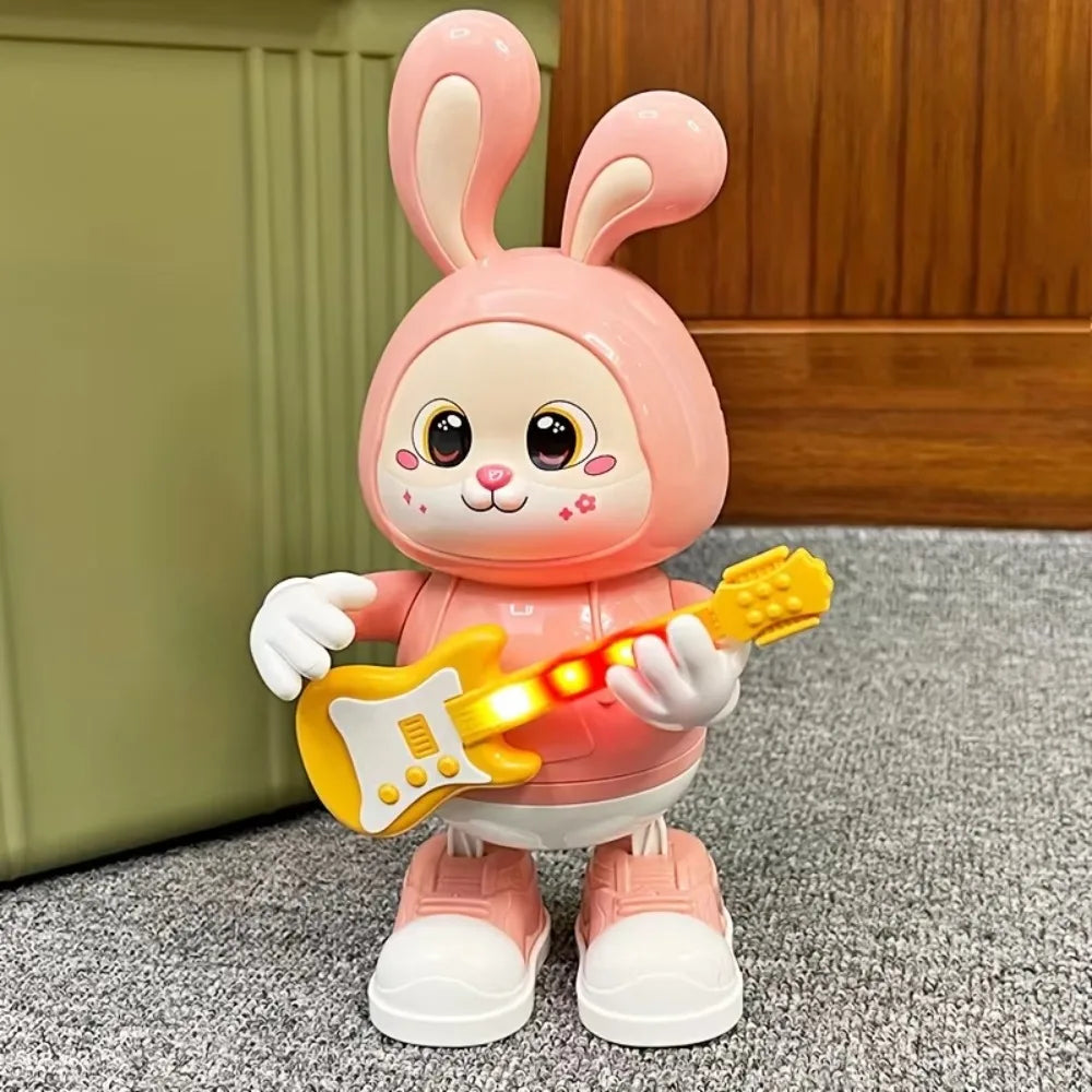 Musical Dancing Bunny Toy with Guitar, Lights & Music for Kids