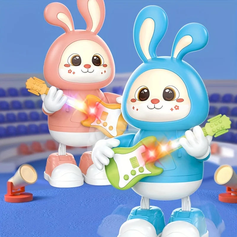 Musical Dancing Bunny Toy with Guitar, Lights & Music for Kids