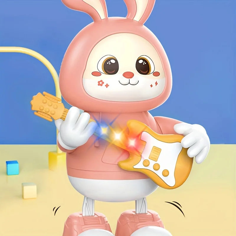 Musical Dancing Bunny Toy with Guitar, Lights & Music for Kids