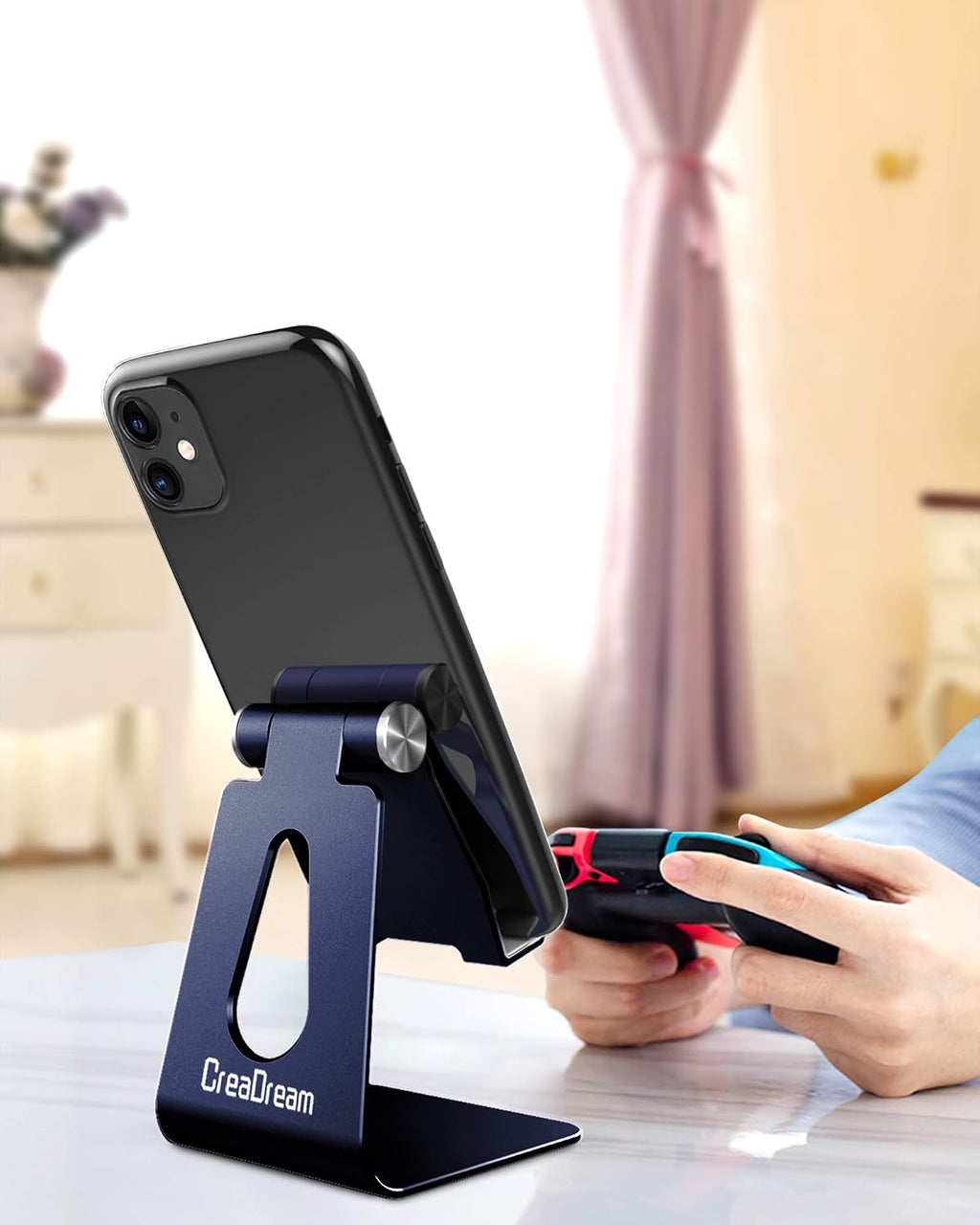 Aluminum Cell Phone Stand, Adjustable Phone Holder for Desk