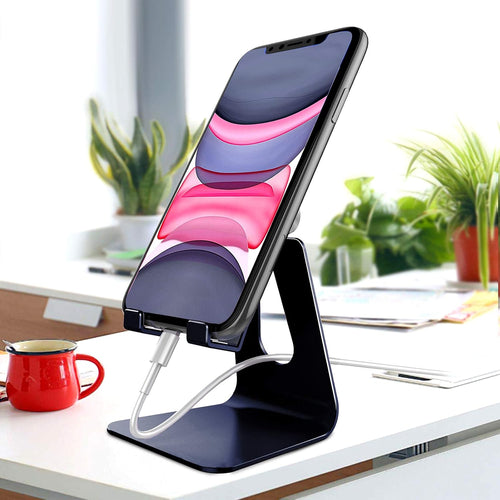 Aluminum Cell Phone Stand, Adjustable Phone Holder for Desk
