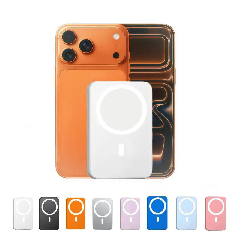 XMWUS 5000Mah Magnetic Power Bank, Wireless Portable Charger for Iphone 12-18 Series, Compatible with Magsafe Cases, Compact Travel Battery Pack