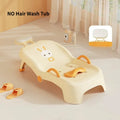 Foldable Children's Hair Washing Lounge Chair - Cute Cartoon Design for Home Use