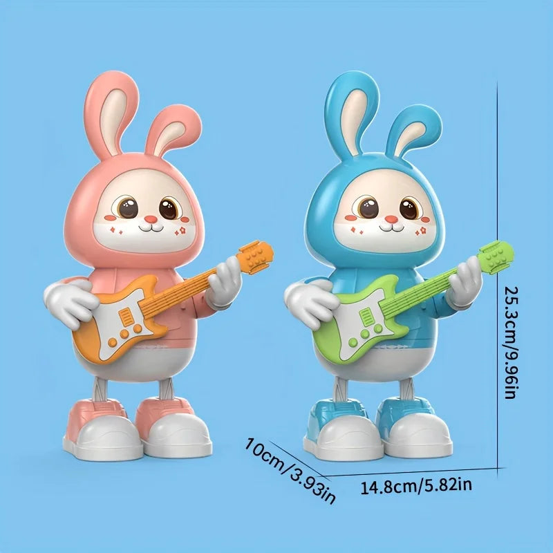 Musical Dancing Bunny Toy with Guitar, Lights & Music for Kids