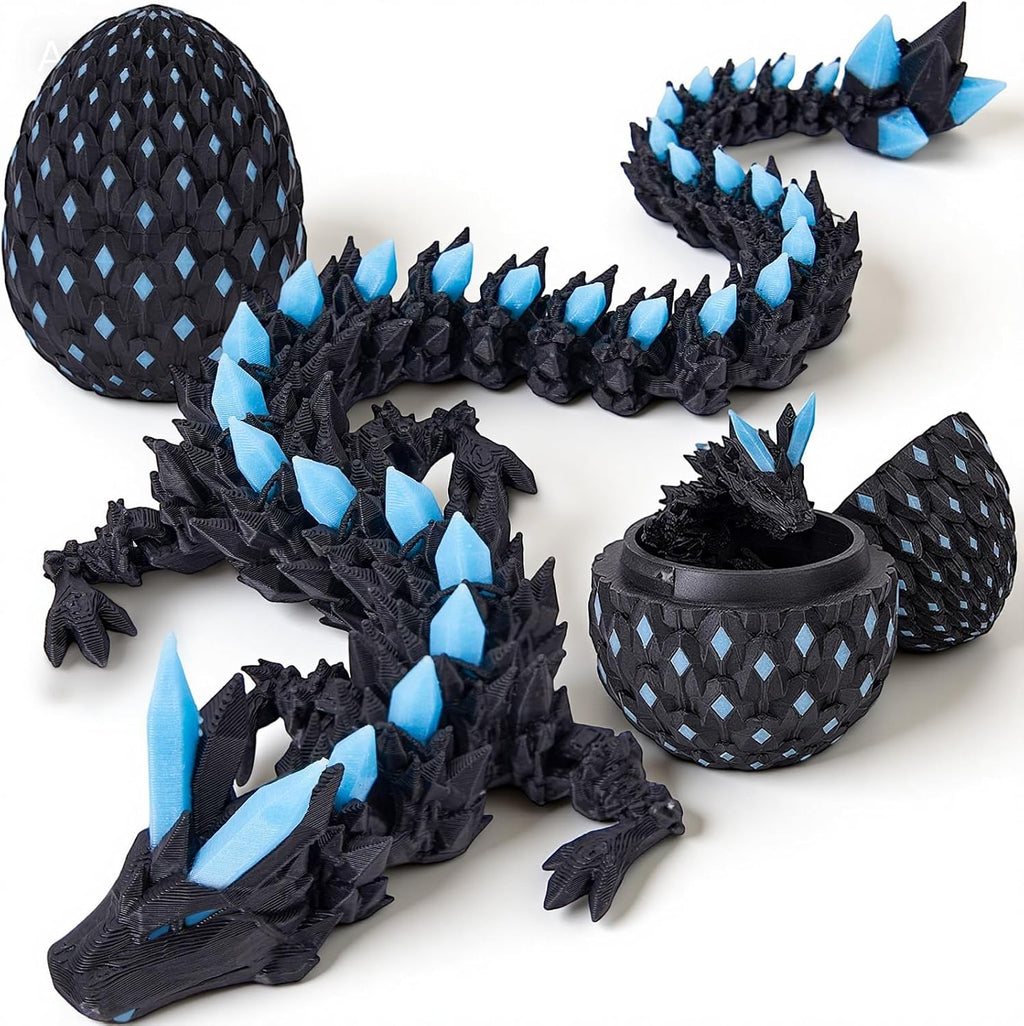 3D Printed Dragon Eggs Glow in the Dark Dragon Eggs with Dragon Toy 3D Printed Animals for Goodie Bag Fillers Pinata Stuffers for Kids Teens Treasure Box Toys for Classroom