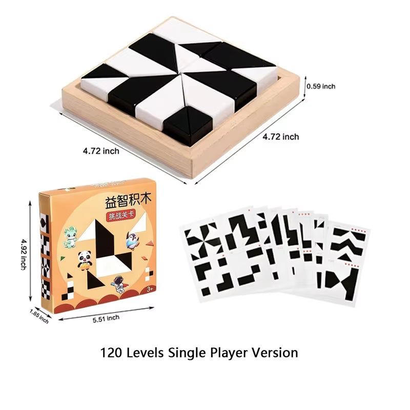 120 Level Block Cube Puzzle with Storage Hidden Geometric Shape Pattern 3D Thinking Training Montessori Education Children Toys