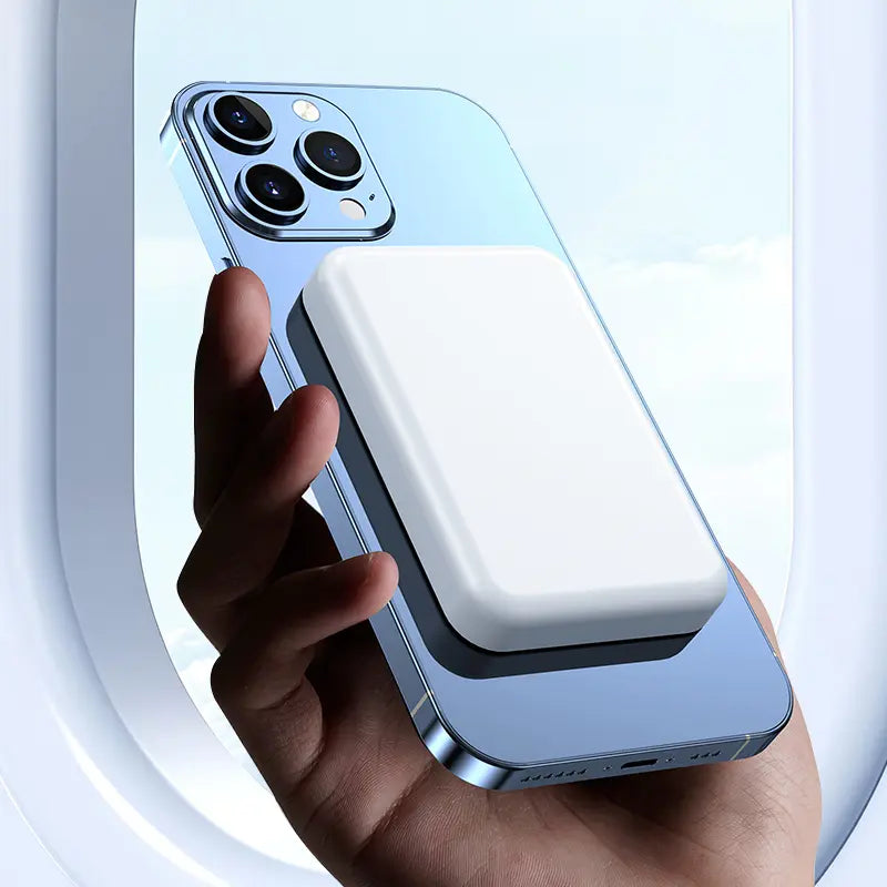 XMWUS 5000Mah Magnetic Power Bank, Wireless Portable Charger for Iphone 12-18 Series, Compatible with Magsafe Cases, Compact Travel Battery Pack