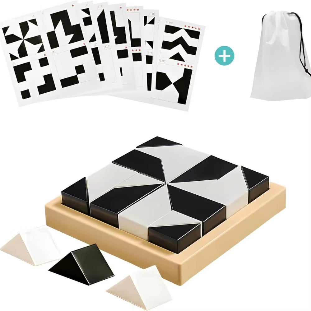120 Level Block Cube Puzzle with Storage Hidden Geometric Shape Pattern 3D Thinking Training Montessori Education Children Toys